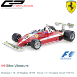 Modelauto 1:18 | GP Replicas GP37B | Ferrari 312 T3 Scuderia Ferrari 1978 #12 Modelauto 1:18 | GP Replicas GP37B | Ferrari 312 T3 Scuderia Ferrari 1978 #12