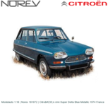 Modelauto 1:18 | Norev 181672 | Citroën Ami Super Delta Blue Metallic 1974 France Modelauto 1:18 | Norev 181672 | Citroën Ami Super Delta Blue Metallic 1974 France