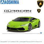 Bouwpakket 1:24 | Aoshima 01382 | Lamborghini Huracan LP610-4 Green 2014 Bouwpakket 1:24 | Aoshima 01382 | Lamborghini Huracan LP610-4 Green 2014