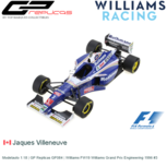 Modelauto 1:18 | GP Replicas GP084 | Williams FW19 Williams Grand Prix Engineering 1996 #3 Modelauto 1:18 | GP Replicas GP084 | Williams FW19 Williams Grand Prix Engineering 1996 #3