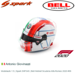 Modelauto 1:5 | Spark 5HF049 | Bell Helmet Scuderia Alfa Romeo 2020 #99 Modelauto 1:5 | Spark 5HF049 | Bell Helmet Scuderia Alfa Romeo 2020 #99