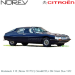 Modelauto 1:18 | Norev 181732 | Citroën SM Orient Blue 1972 Modelauto 1:18 | Norev 181732 | Citroën SM Orient Blue 1972