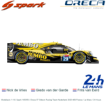 Modelauto 1:18 | Spark 18S553 | Oreca 07 Gibson Racing Team Nederland 2020 #29 France / Le Mans / 24 Hours Modelauto 1:18 | Spark 18S553 | Oreca 07 Gibson Racing Team Nederland 2020 #29 France / Le Mans / 24 Hours