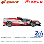 Modelauto 1:18 | Spark 18S549 | Toyota TS050 Hybrid Toyota Gazoo Racing 2020 #7 France / Le Mans / 24 Hours Modelauto 1:18 | Spark 18S549 | Toyota TS050 Hybrid Toyota Gazoo Racing 2020 #7 France / Le Mans / 24 Hours
