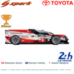 Modelauto 1:18 | Spark 18LM20 | Toyota TS050 Hybrid Toyota Gazoo Racing 2020 #8 France / Le Mans / 24 Hours Modelauto 1:18 | Spark 18LM20 | Toyota TS050 Hybrid Toyota Gazoo Racing 2020 #8 France / Le Mans / 24 Hours
