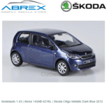 Modelauto 1:43 | Abrex 143AB-021KL | Skoda Citigo Metallic Dark Blue 2012 Modelauto 1:43 | Abrex 143AB-021KL | Skoda Citigo Metallic Dark Blue 2012