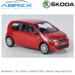Modelauto 1:43 | Abrex 143AB-021BS | Skoda Citigo Red 2012 Modelauto 1:43 | Abrex 143AB-021BS | Skoda Citigo Red 2012