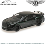 Modelauto 1:43 | Almost Real ALM430405 | Bentley Continental GT3 R Cumbrian Green 2015 Modelauto 1:43 | Almost Real ALM430405 | Bentley Continental GT3 R Cumbrian Green 2015