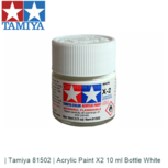 | Tamiya 81502 | Acrylic Paint X2 10 ml Bottle White | Tamiya 81502 | Acrylic Paint X2 10 ml Bottle White