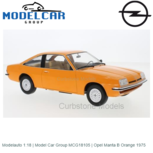 Modelauto 1:18 | Model Car Group MCG18105 | Opel Manta B Orange 1975 Modelauto 1:18 | Model Car Group MCG18105 | Opel Manta B Orange 1975