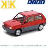 Modelauto 1:18 | KK Scale 180521 | Fiat Panda 30 Mk.I Red 1980 Modelauto 1:18 | KK Scale 180521 | Fiat Panda 30 Mk.I Red 1980
