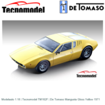 Modelauto 1:18 | Tecnomodel TM182F | De Tomaso Mangusta Gloss Yellow 1971 Modelauto 1:18 | Tecnomodel TM182F | De Tomaso Mangusta Gloss Yellow 1971
