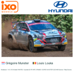 Modelauto 1:43 | IXO-Models RAM762 | Hyundai i20 R5 WRC GRÉGOIRE MUNSTER 2020 #36 Estonia / Rally Estonia Modelauto 1:43 | IXO-Models RAM762 | Hyundai i20 R5 WRC GRÉGOIRE MUNSTER 2020 #36 Estonia / Rally Estonia