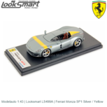 Modelauto 1:43 | Looksmart LS499A | Ferrari Monza SP1 Silver / Yellow Modelauto 1:43 | Looksmart LS499A | Ferrari Monza SP1 Silver / Yellow