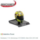 Modelauto 1:10 | Minichamps 315130046 | Helm AGV 2013 #46 Modelauto 1:10 | Minichamps 315130046 | Helm AGV 2013 #46