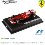 Modelauto 1:43 | Hotwheels T6290 | Ferrari F2010 Rood 2010 Modelauto 1:43 | Hotwheels T6290 | Ferrari F2010 Rood 2010