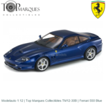 Modelauto 1:12 | Top Marques Collectibles TM12-30B | Ferrari 550 Blue Modelauto 1:12 | Top Marques Collectibles TM12-30B | Ferrari 550 Blue