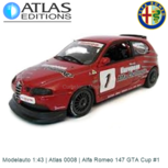 Modelauto 1:43 | Atlas 0008 | Alfa Romeo 147 GTA Cup #1 Modelauto 1:43 | Atlas 0008 | Alfa Romeo 147 GTA Cup #1