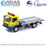 Modelauto 1:43 | Atlas LW04 | Pegaso Recovery Truck Yellow / Blue Modelauto 1:43 | Atlas LW04 | Pegaso Recovery Truck Yellow / Blue