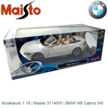 Modelauto 1:18 | Maisto 31145W | BMW M6 Cabrio Wit Modelauto 1:18 | Maisto 31145W | BMW M6 Cabrio Wit