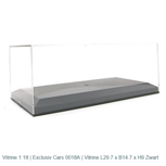 Vitrine 1:18 | Exclusiv Cars 0018A | Vitrine L29.7 x B14.7 x H9 Zwart Vitrine 1:18 | Exclusiv Cars 0018A | Vitrine L29.7 x B14.7 x H9 Zwart