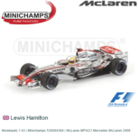 Modelauto 1:43 | Minichamps 530064384 | McLaren MP4/21 Mercedes McLaren 2006 Modelauto 1:43 | Minichamps 530064384 | McLaren MP4/21 Mercedes McLaren 2006