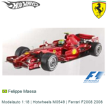 Modelauto 1:18 | Hotwheels M0549 | Ferrari F2008 2008 Modelauto 1:18 | Hotwheels M0549 | Ferrari F2008 2008