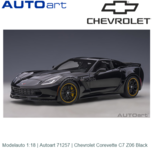 Modelauto 1:18 | Autoart 71257 | Chevrolet Corevette C7 Z06 Black Modelauto 1:18 | Autoart 71257 | Chevrolet Corevette C7 Z06 Black