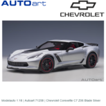 Modelauto 1:18 | Autoart 71258 | Chevrolet Corevette C7 Z06 Blade Silver Modelauto 1:18 | Autoart 71258 | Chevrolet Corevette C7 Z06 Blade Silver