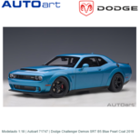 Modelauto 1:18 | Autoart 71747 | Dodge Challenger Demon SRT B5 Blue Pearl Coat 2018 Modelauto 1:18 | Autoart 71747 | Dodge Challenger Demon SRT B5 Blue Pearl Coat 2018