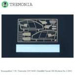 Bouwpakket 1:18 | Tremonia CW13438 | Detailkit Ferrari 360 Modena No 2 2003 Bouwpakket 1:18 | Tremonia CW13438 | Detailkit Ferrari 360 Modena No 2 2003