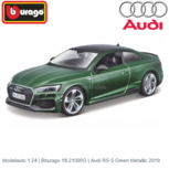 Modelauto 1:24 | Bburago 18-21090G | Audi RS-5 Green Metallic 2019 Modelauto 1:24 | Bburago 18-21090G | Audi RS-5 Green Metallic 2019