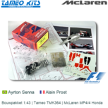 Bouwpakket 1:43 | Tameo TMK364 | McLaren MP4/4 Honda Bouwpakket 1:43 | Tameo TMK364 | McLaren MP4/4 Honda