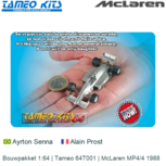 Bouwpakket 1:64 | Tameo 64T001 | McLaren MP4/4 1988 Bouwpakket 1:64 | Tameo 64T001 | McLaren MP4/4 1988