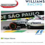 Modelauto 1:18 | Minichamps 117160119 | Williams FW38 Mercedes Williams Martini Racing 2016 Brazilië Modelauto 1:18 | Minichamps 117160119 | Williams FW38 Mercedes Williams Martini Racing 2016 Brazilië