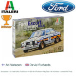 Bouwpakket 1:24 | Italeri 3650 | Ford Escort RS1800 Mk.II Rothmans Rally Team 1981 #2 Britain / Lombard RAC Rally Bouwpakket 1:24 | Italeri 3650 | Ford Escort RS1800 Mk.II Rothmans Rally Team 1981 #2 Britain / Lombard RAC Rally