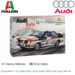Bouwpakket 1:24 | Italeri 3642 | Audi Quattro WRC Audi Sport 1981 #5 Bouwpakket 1:24 | Italeri 3642 | Audi Quattro WRC Audi Sport 1981 #5