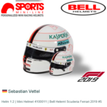 Helm 1:2 | Mini Helmet 4100011 | Bell Helemt Scuderia Ferrari 2019 #5 Helm 1:2 | Mini Helmet 4100011 | Bell Helemt Scuderia Ferrari 2019 #5