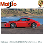 Modelauto 1:18 | Maisto 31222R | Porsche Cayman S Red Modelauto 1:18 | Maisto 31222R | Porsche Cayman S Red