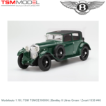 Modelauto 1:18 | TSM TSMCE180006 | Bentley 8 Litres Groen / Zwart 1930 #46 Modelauto 1:18 | TSM TSMCE180006 | Bentley 8 Litres Groen / Zwart 1930 #46