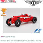 Modelauto 1:18 | TSM TSMCE180008 | Bentley Blower Rood 1932 #46 Modelauto 1:18 | TSM TSMCE180008 | Bentley Blower Rood 1932 #46