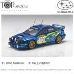 Modelauto 1:12 | Top Marques Collectibles TMR12-16A | Subaru Impreza S7 Subaru 2002 #10 Monaco / Monte Carlo / Rally Modelauto 1:12 | Top Marques Collectibles TMR12-16A | Subaru Impreza S7 Subaru 2002 #10 Monaco / Monte Carlo / Rally