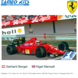 Modelauto 1:43 | Tameo SLK130 | Ferrari F1-89 Scuderia Ferrari 1989 #28 Portugal / Estoril / Portuguese Grand Prix Modelauto 1:43 | Tameo SLK130 | Ferrari F1-89 Scuderia Ferrari 1989 #28 Portugal / Estoril / Portuguese Grand Prix
