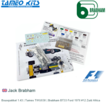 Bouwpakket 1:43 | Tameo TWU030 | Brabham BT33 Ford 1970 #12 Zuid Africa Bouwpakket 1:43 | Tameo TWU030 | Brabham BT33 Ford 1970 #12 Zuid Africa