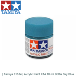 | Tamiya 81514 | Acrylic Paint X14 10 ml Bottle Sky Blue | Tamiya 81514 | Acrylic Paint X14 10 ml Bottle Sky Blue