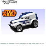 Modelauto 1:64 | Hotwheels CGW41 | Star Wars 501st Clone Trooper Blauw / Wit 2015 Modelauto 1:64 | Hotwheels CGW41 | Star Wars 501st Clone Trooper Blauw / Wit 2015