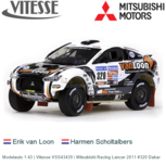 Modelauto 1:43 | Vitesse VSS43439 | Mitsubishi Racing Lancer 2011 #320 Dakar Modelauto 1:43 | Vitesse VSS43439 | Mitsubishi Racing Lancer 2011 #320 Dakar