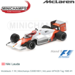 Modelauto 1:18 | Minichamps 530851801 | McLaren MP4/2B Tag 1985 #1 Modelauto 1:18 | Minichamps 530851801 | McLaren MP4/2B Tag 1985 #1