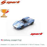Modelauto 1:43 | Spark US109 | SCARAB MK IV 1963 #77 Nassau / Trophy Modelauto 1:43 | Spark US109 | SCARAB MK IV 1963 #77 Nassau / Trophy