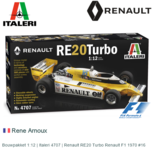 Bouwpakket 1:12 | Italeri 4707 | Renault RE20 Turbo Renault F1 1970 #16 Bouwpakket 1:12 | Italeri 4707 | Renault RE20 Turbo Renault F1 1970 #16